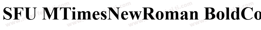 SFU MTimesNewRoman BoldCondensed字体转换